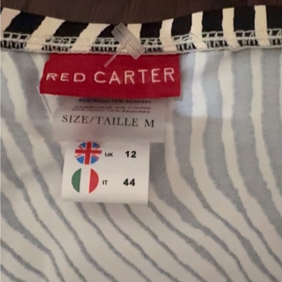 Red Carter Swim Wear Cover Up Skirt Black & Off White Size 8 Medium NWOT - Picture 6 of 6